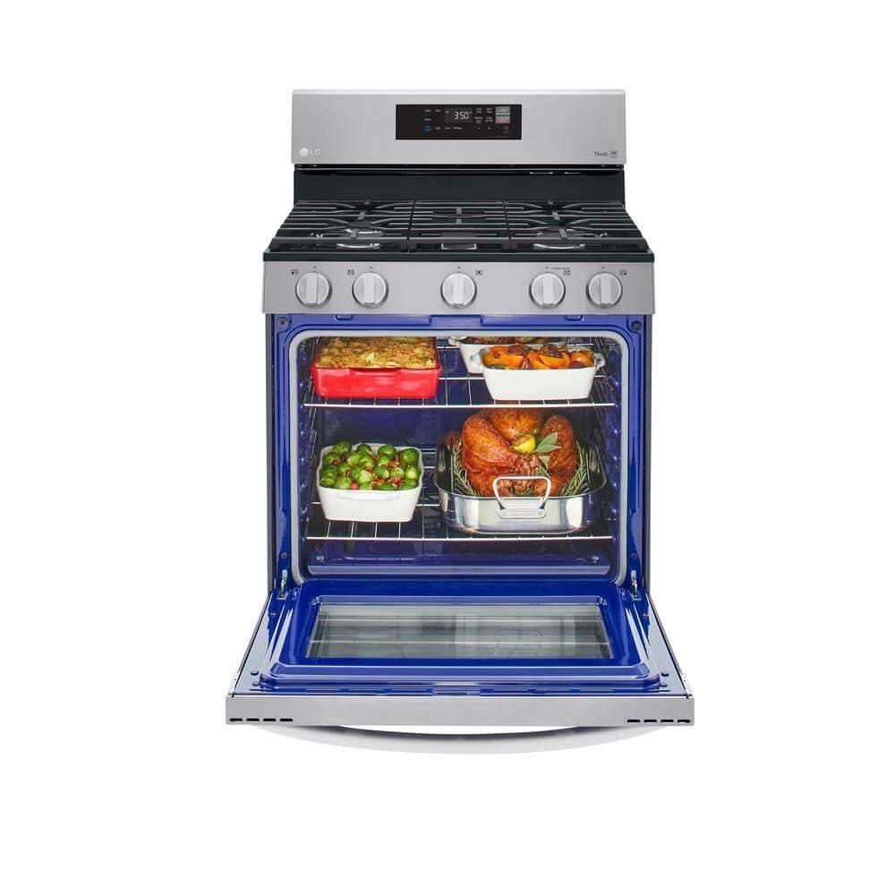 lg 5.8 cu. ft. stainless gas convection smart range with airfry lg 5.8 cu. ft. stainless gas convection smart range with airfry