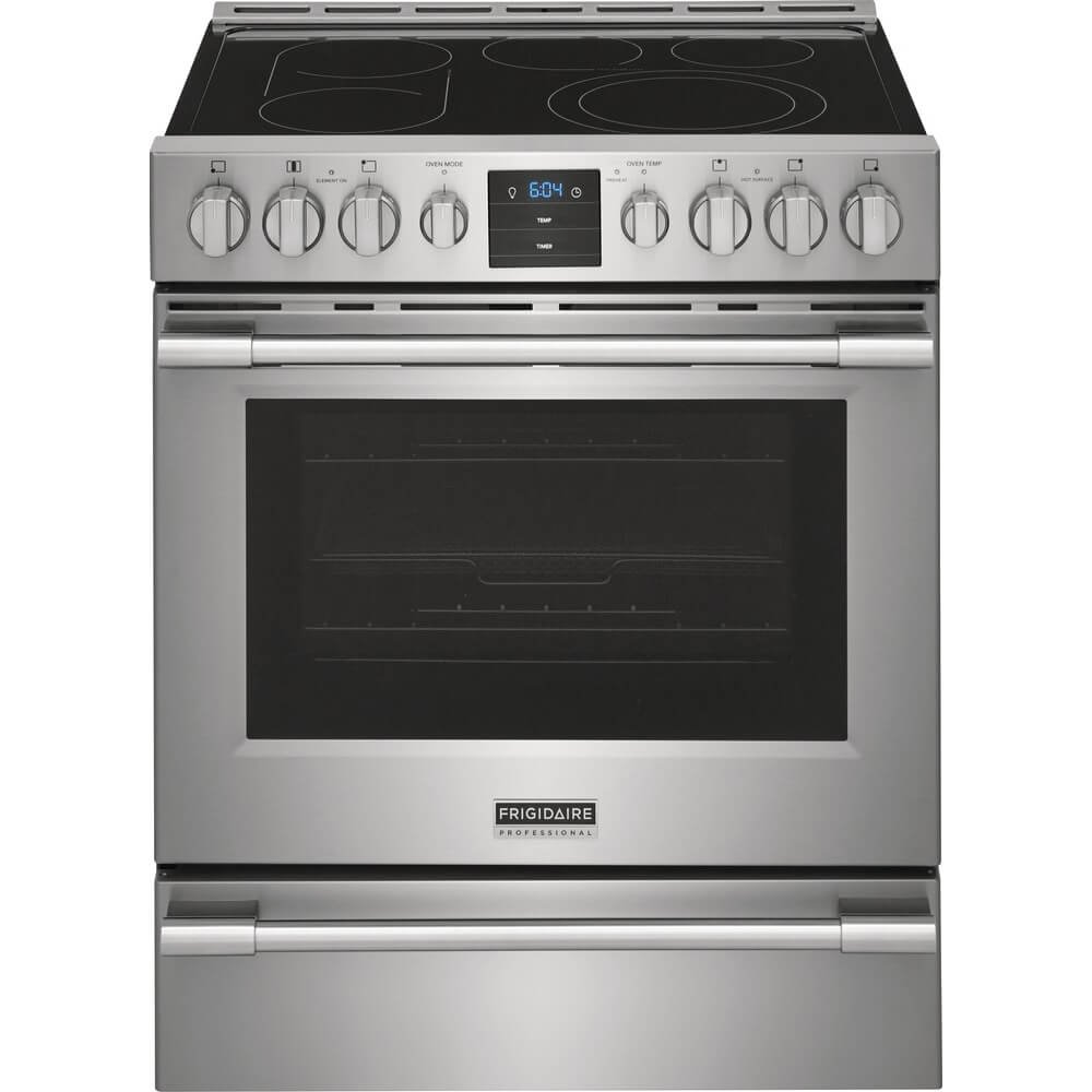 frigidaire professional 5.4 cu. ft. stainless front control electric range with air fry open box frigidaire professional 5.4 cu. ft. stainless front control electric range with air fry open box