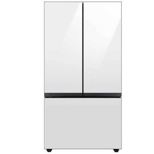 samsung 30 cu. ft. bespoke white glass 3 door french door refrigerator