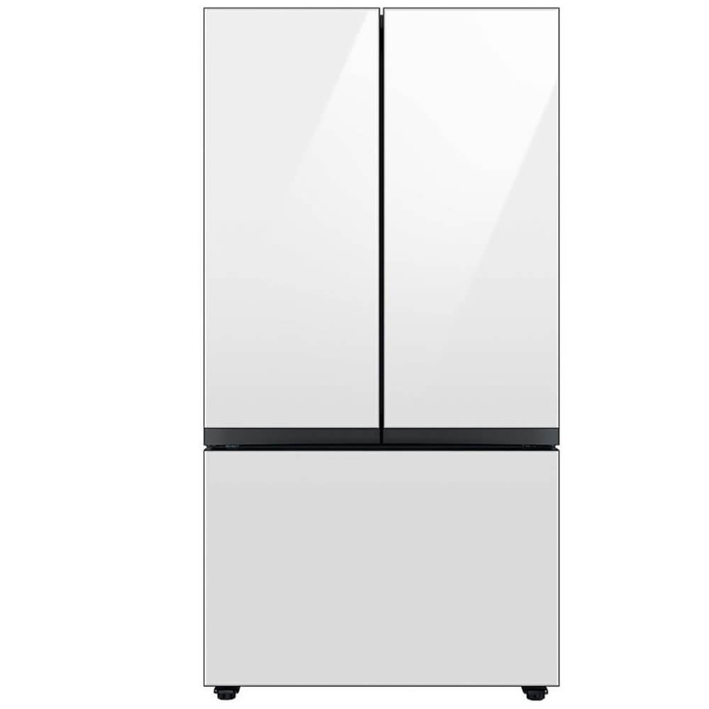 samsung 30 cu. ft. bespoke white glass 3 door french door refrigerator samsung 30 cu. ft. bespoke white glass 3 door french door refrigerator