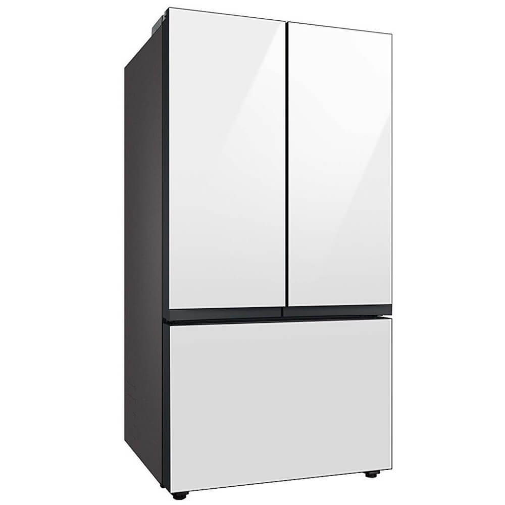samsung 30 cu. ft. bespoke white glass 3 door french door refrigerator samsung 30 cu. ft. bespoke white glass 3 door french door refrigerator