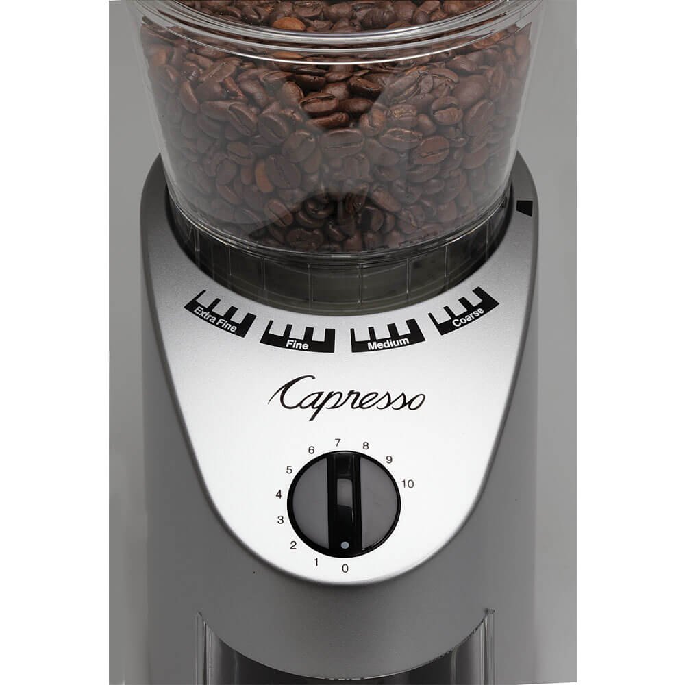 capresso infinity conical burr grinder stainless finish factory refurbished capresso infinity conical burr grinder stainless finish factory refurbished