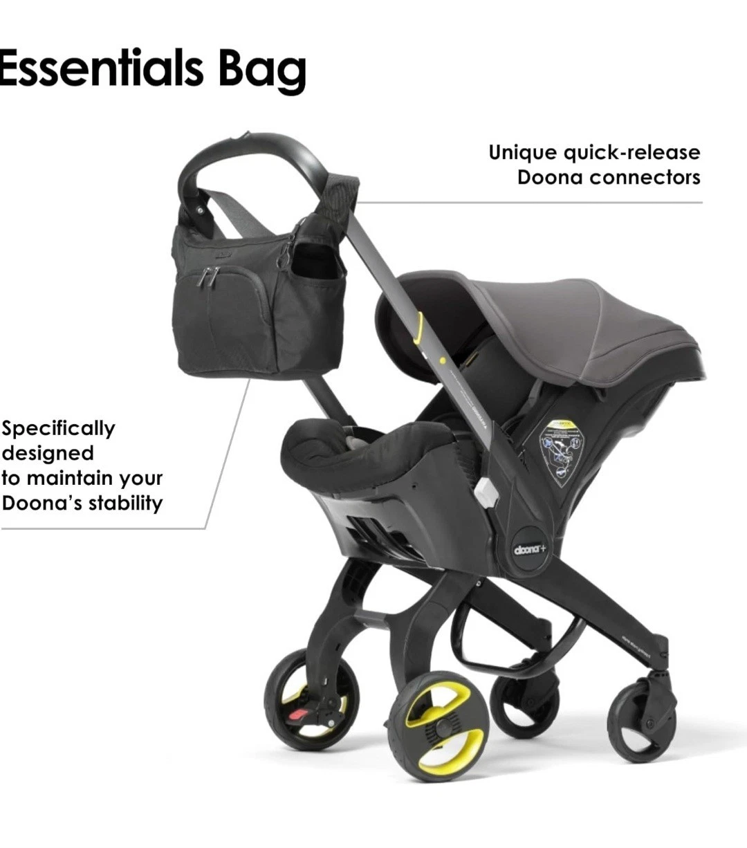 doona essentials bag, nitro black doona essentials bag, nitro black