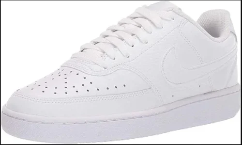 nike court vision low women's shoes (white/white/white)