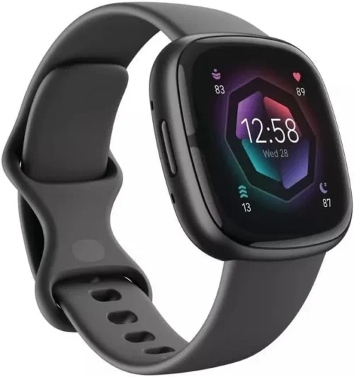 fitbit sense 2 health and fitness smartwatch, one size black