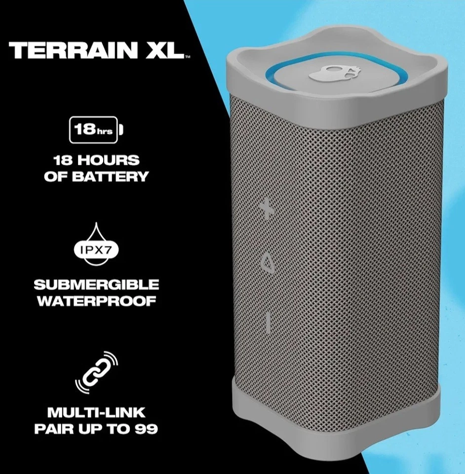 skullcandy terrain xl wireless bluetooth speaker ipx7 waterproof portable... skullcandy terrain xl wireless bluetooth speaker ipx7 waterproof portable...