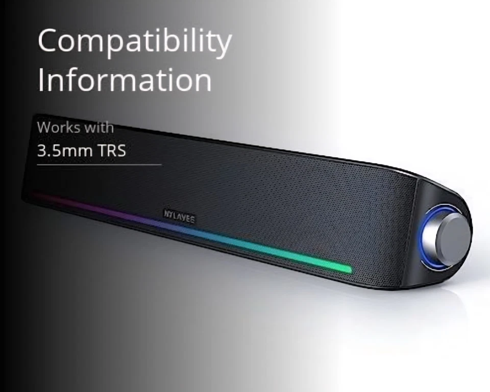 computer speakers, hi fi sound quality computer sound bar, bluetooth 5.0 & 3.5mm computer speakers, hi fi sound quality computer sound bar, bluetooth 5.0 & 3.5mm