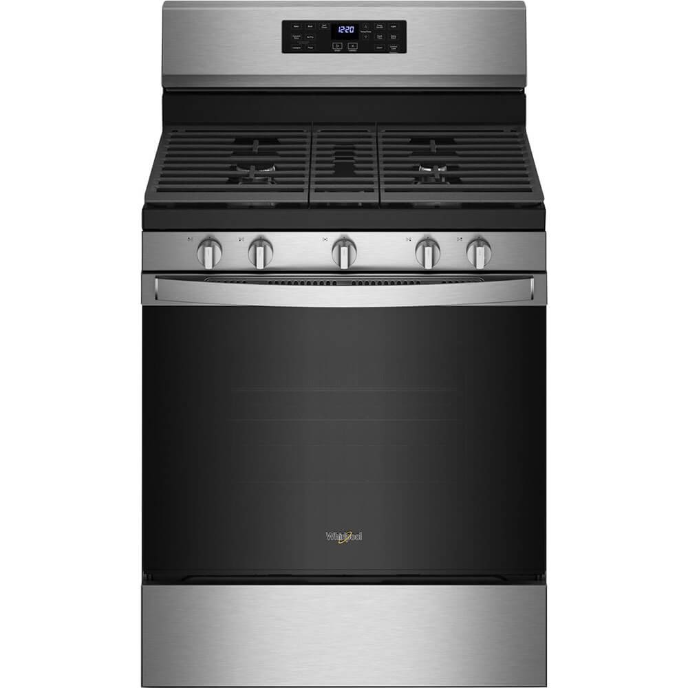 whirlpool 5.0 cu. ft. stainless gas 5 in 1 air fry oven open box whirlpool 5.0 cu. ft. stainless gas 5 in 1 air fry oven open box