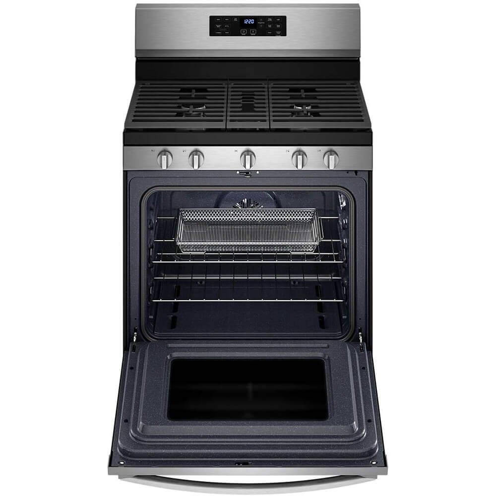 whirlpool 5.0 cu. ft. stainless gas 5 in 1 air fry oven open box whirlpool 5.0 cu. ft. stainless gas 5 in 1 air fry oven open box